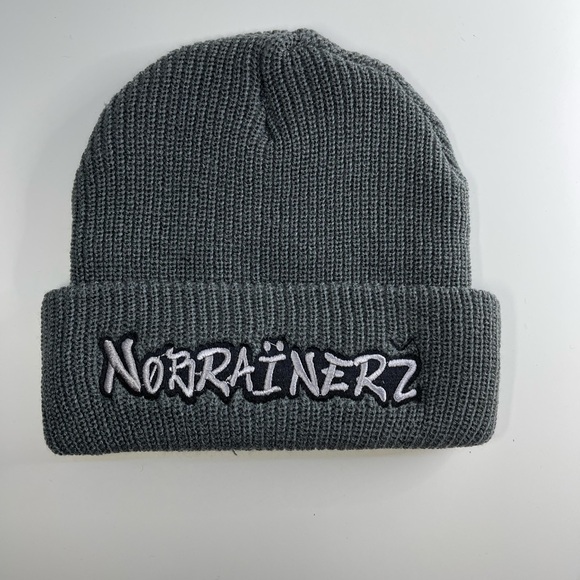 These stylish knit beanies feature a bold embroidered “Nobrainerz” logo - Picture 2 of 5